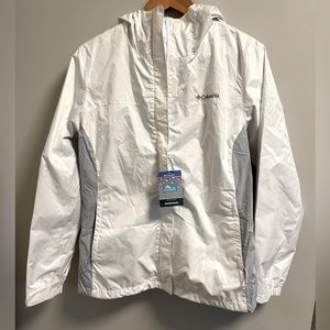 HOST PICK Columbia arcadia ll white grey waterproof women’s jacket Medium